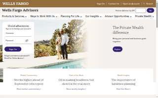 Wells Fargo Bank website