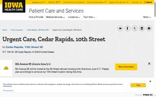 UI Health Care - Urgent Care website