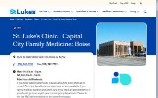 St. Luke's Clinic - Capital City Family Medicine website