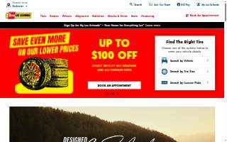 Les Schwab Tire Center of Meridian website
