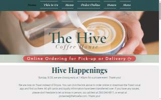 The Hive Coffee House website
