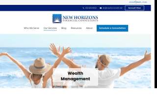 New Horizons Financial Consultants website