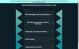 Michigan Security Systems website