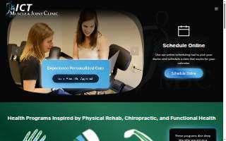 ICT Muscle & Joint Clinic website