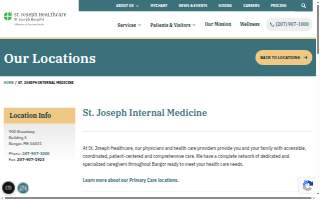 St. Joseph Internal Medicine website