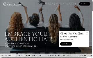 The Curl Salon website