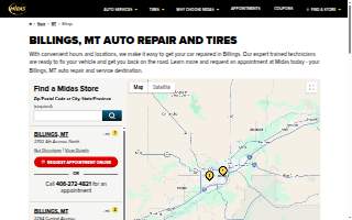 Midas of Billings website