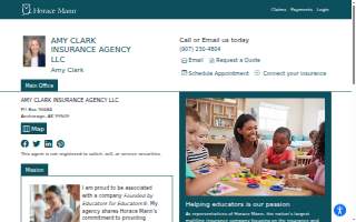 Amy Clark — Horace Mann Insurance, Exclusive Agent website