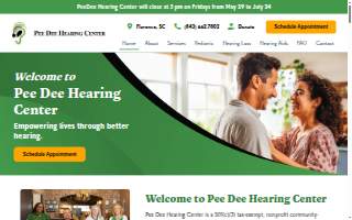 Pee Dee Hearing Center website