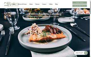 Twelve Baskets Catering website