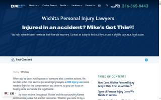 DM Injury Law Wichita website