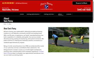Sam's Paving website