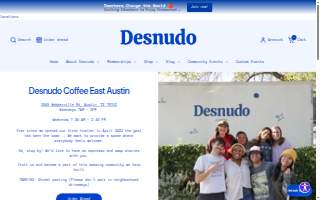 Desnudo Coffee: Downtown website