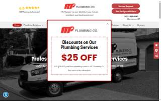 MP Plumbing Co. website