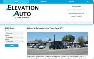 Elevation Auto website