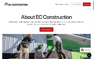 E C Construction website