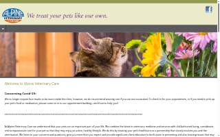 Alpine Veterinary Care website