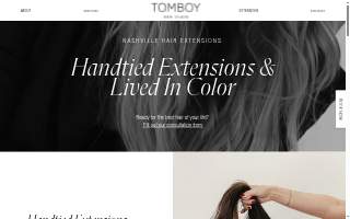 Tomboy Hair Studio website