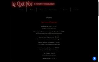 Le Chat Noir French Restaurant website
