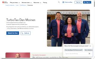 TurboTax - Downtown, Des Moines website