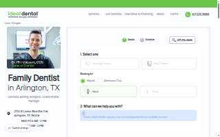 Ideal Dental Arlington website