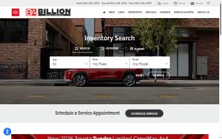 Billion Auto - Toyota in Sioux Falls website