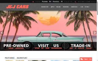 J & J Cars website