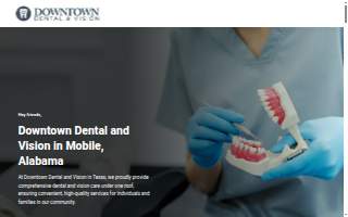 Downtown Dental and Vision website