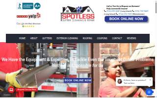 Spotless Gutter Cleaning & Repair website