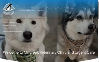 Millcreek Veterinary Clinic and Urgent Care website