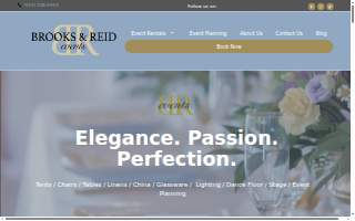 Brooks and Reid Events and Rentals website