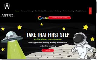 Astro Gym website