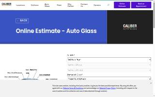 Caliber Auto Glass of Raleigh website