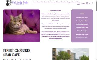 The Cat Lady Cafe South Bend website