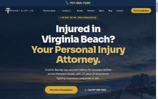 Barney Injury Law - Virginia Beach Personal Injury Lawyer website