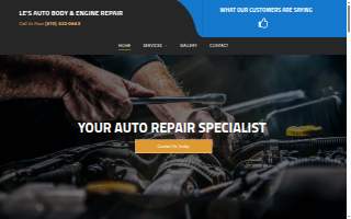 Le's Auto Body & Engine Repair website
