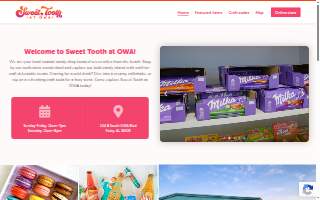 Sweet Tooth Candy Store website