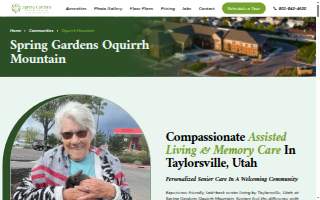 Spring Gardens Senior Living Oquirrh Mountain website