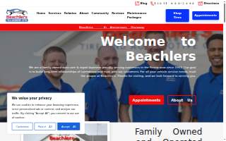Beachlers Tire & Automotive Center website