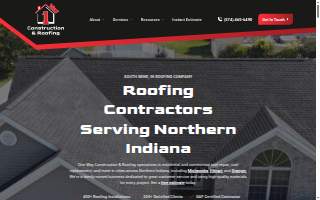 One Way Construction and Roofing website