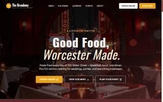 The Broadway Restaurant website