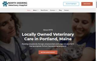 North Deering Veterinary Hospital website