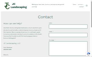 JC Landscaping website
