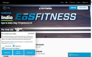 EōS Fitness of Indio website