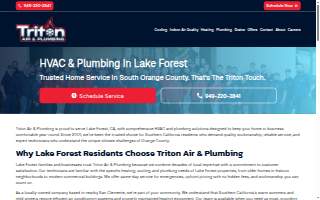 Triton Air & Plumbing website