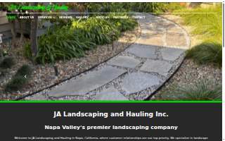 JA Landscaping and Hauling website