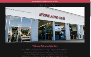 Irvine Auto Care of Tustin website