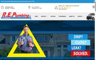 RE Plumbing services website
