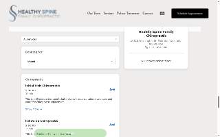 Healthy Spine Family Chiropractic website