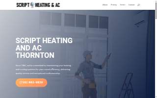 Script Heating and AC Thornton website